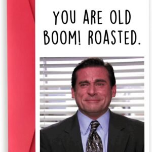 Funny Birthday Card for Her Him, The Office Birthday Gifts for Men Women, Michael Scott Card, Humor Bady Gifts for TV Show Fans