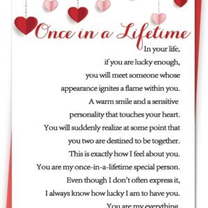 Romantic Valentine's Day Card with Envelope, Happy Valentine's Day Gifts for Husband, Wife, Girlfriend, Boyfriend