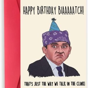 Funny Prison Mike Birthday Card, The Office Birthday Card, The Office Birthday Decorations, Coworker Birthday Gifts, Prison Michael Scott Cards Gifts