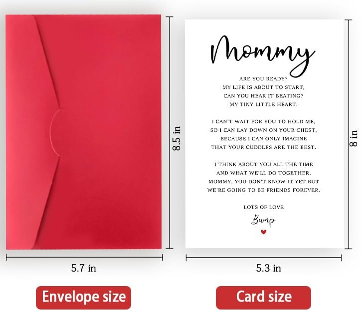 Mommy To Be Mother's Day Card, Pregnant Mom Mothers Gifts, First Mothers Day Cards for Wife, Pregnancy Announcement Card, New Mom Gifts - Image 5