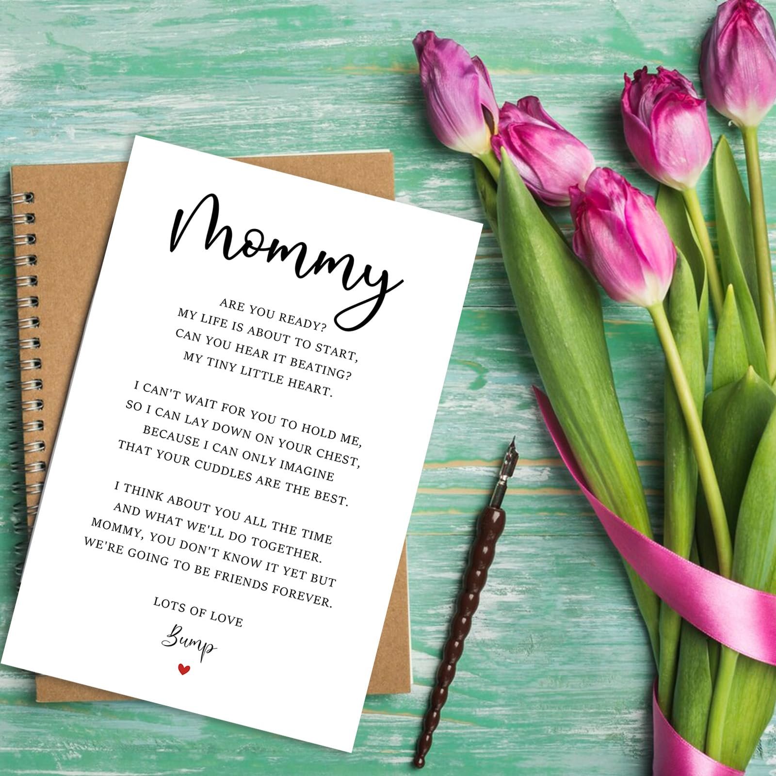 Mommy To Be Mother's Day Card, Pregnant Mom Mothers Gifts, First Mothers Day Cards for Wife, Pregnancy Announcement Card, New Mom Gifts - Image 4