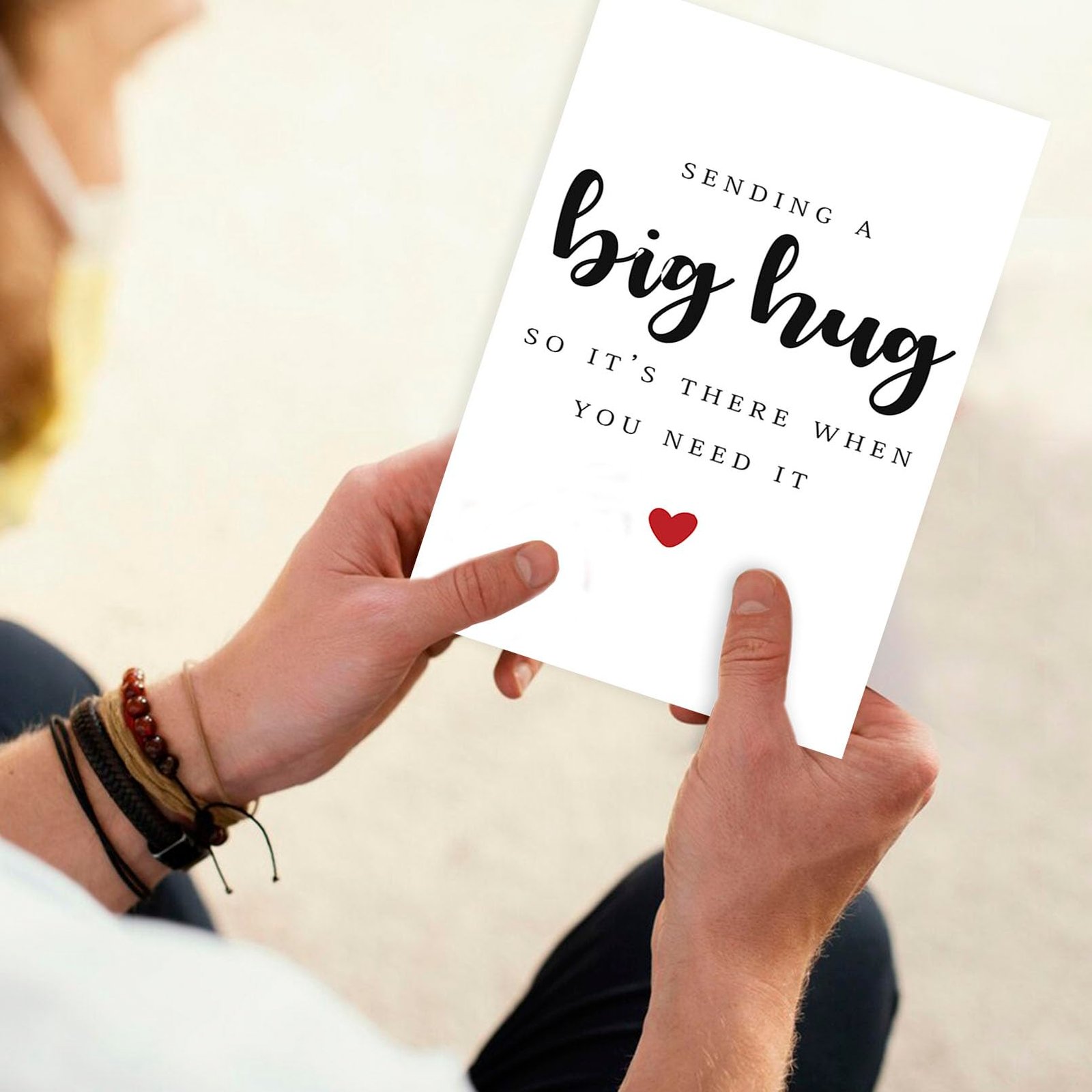 Funny Gifts for Women Men, Missing You Gift for Friends, Sympathy, Bereavement, Memorial, Grief Card, Get Well Soon, Thinking of You-Sending You A Big Hug - Image 3
